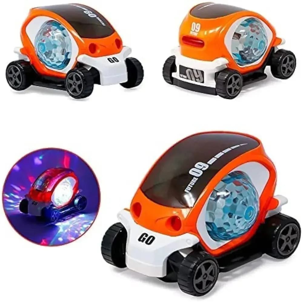 Машинка дитяча з LED підсвіткою та обертанням Toy AND CX-865 інтерактивна світна іграшкова машинка для дітей з прозорим корпусом