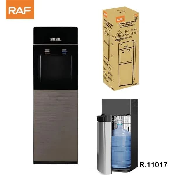 Підлоговий кулер для води RAF R.11017 чорний 645 Вт • Диспенсер з гарячою та холодною водою, електронним охолодженням