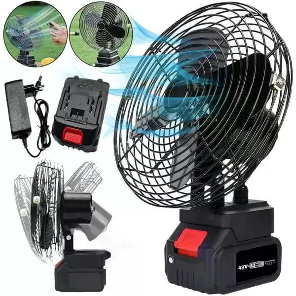 Акумуляторний вентилятор Lithium Electric Fan 48V чорний - зображення 1