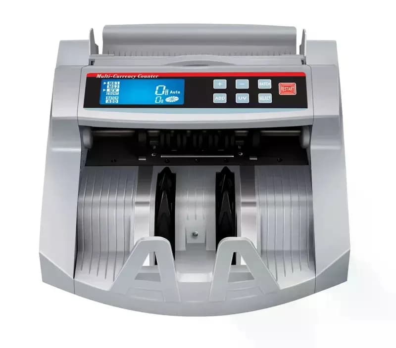 Лічильна машинка MG-2089 біла • Лічильник банкнот Bill Counter 2089 UV/MG з детектором валют, фасуванням і виносним дисплеєм