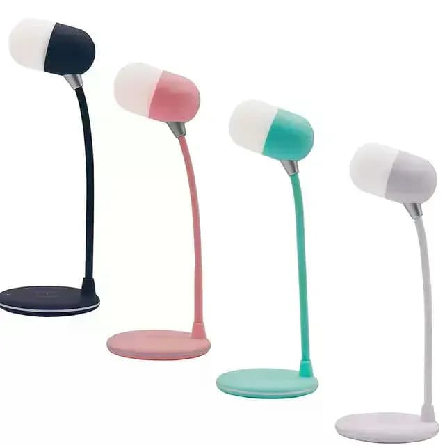 Настільна LED-лампа MD-088 з бездротовою зарядкою, Bluetooth-колонкою та динаміком