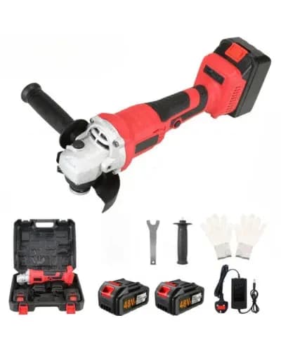 Акумуляторна кутова шліфмашина RED 48V MA798 червона - зображення 1