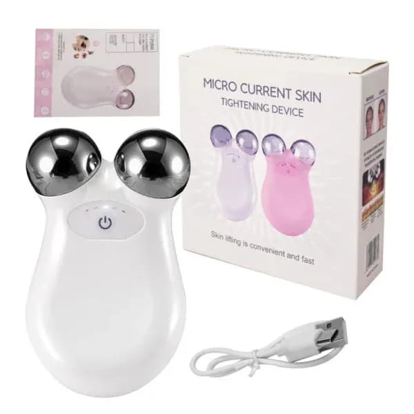 Вібраційний масажер Micro Current Skin для обличчя та тіла • Апарат для догляду за шкірою, розслаблення та домашнього б’юті-масажу