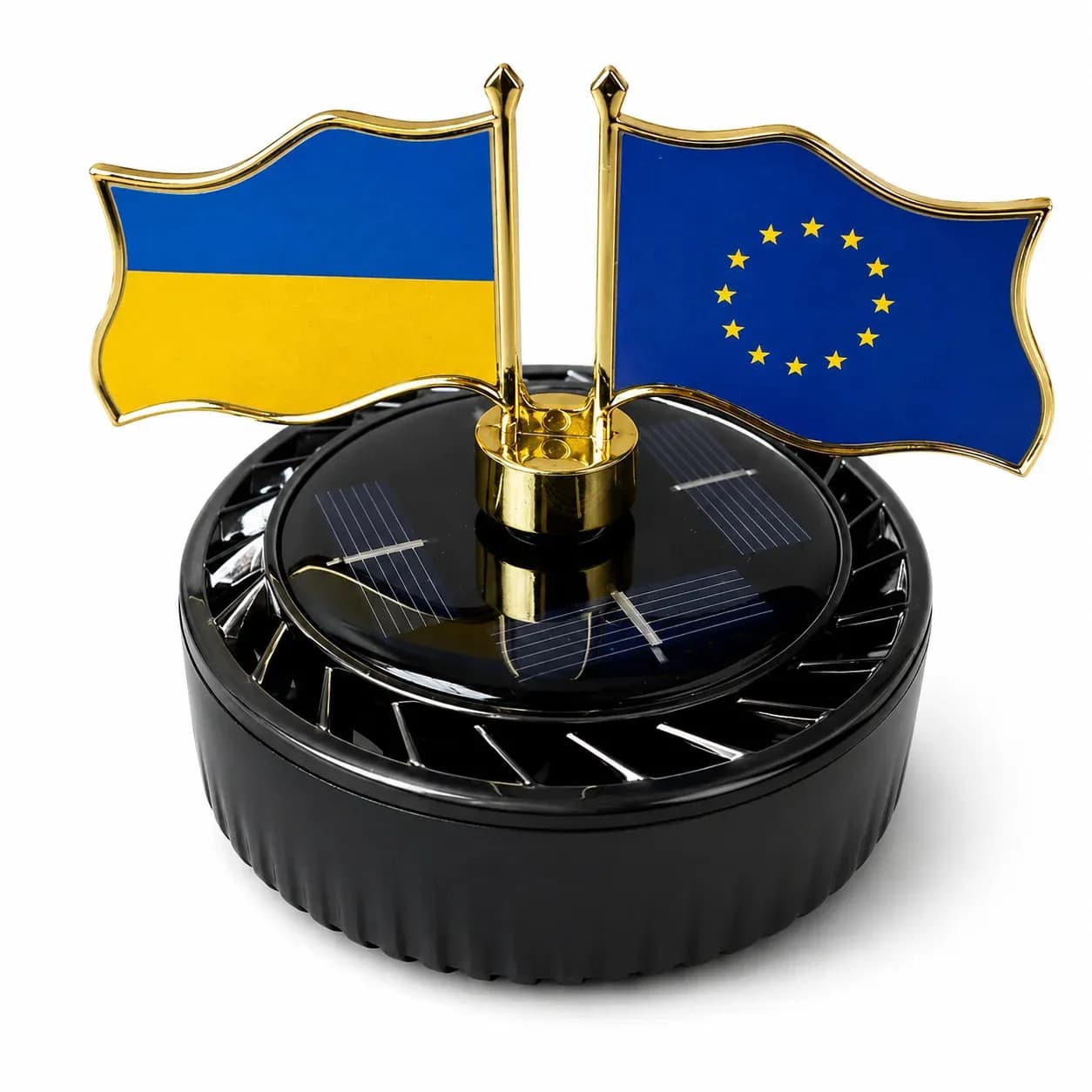 Автомобільний ароматизатор-дифузор “Прапори” на сонячній батареї - зображення 1