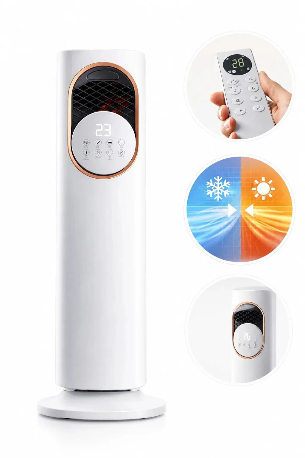 Підлоговий кондиціонер-обігрівач DOMOTEC MS-1630 3в1 • Кліматичний комплекс DOMOTEC MS-1630 зі зволоженням, баком 4 л і пультом ДК - зображення 1