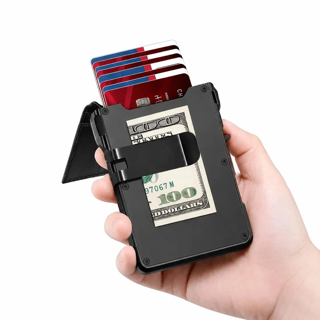 Компактний гаманець-картхолдер 26X-56 з RFID-захистом чорний - зображення 1
