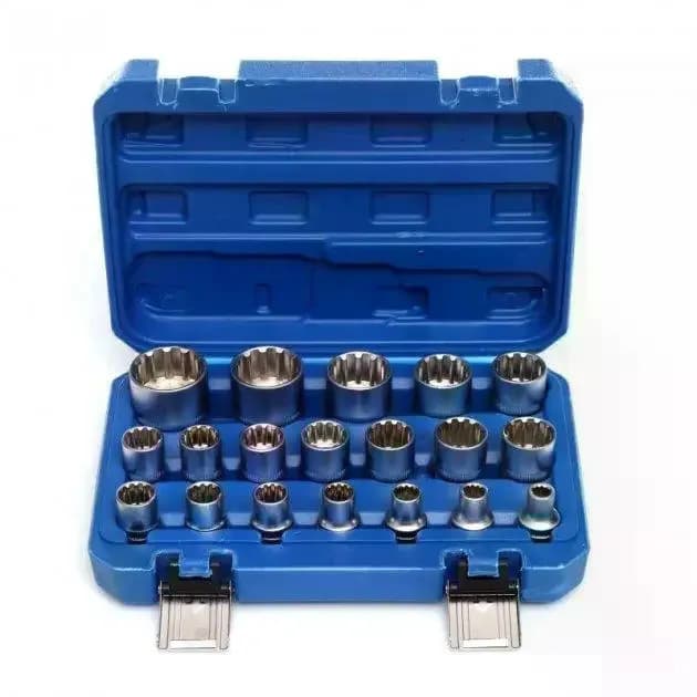 Набір 12-гранних торцевих головок KD10348 21 шт 1/2″ • Комплект головок KD10348 8–36 мм у кейсі для авто, гаража та ремонту - зображення 1