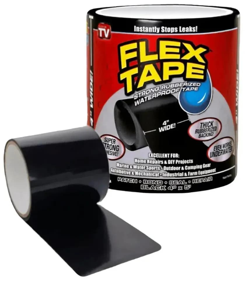 Водонепроникна ремонтна стрічка Flex Tape 1 м для герметизації протікань - зображення 1