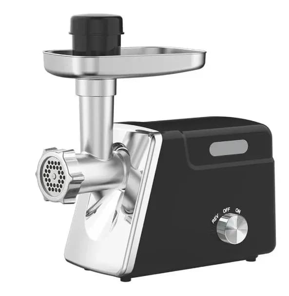 Електрична м’ясорубка Hoffmans HM-280 2000 Вт • Шнекова м’ясорубка з реверсом, 3 решітками та насадкою для ковбас - зображення 1