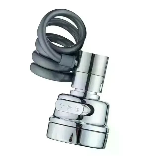 Аератор DT-255 на кран 3 режими • Насадка-аератор DT-255 Chrome для змішувача з гнучким шлангом і перемиканням струменя - зображення 1