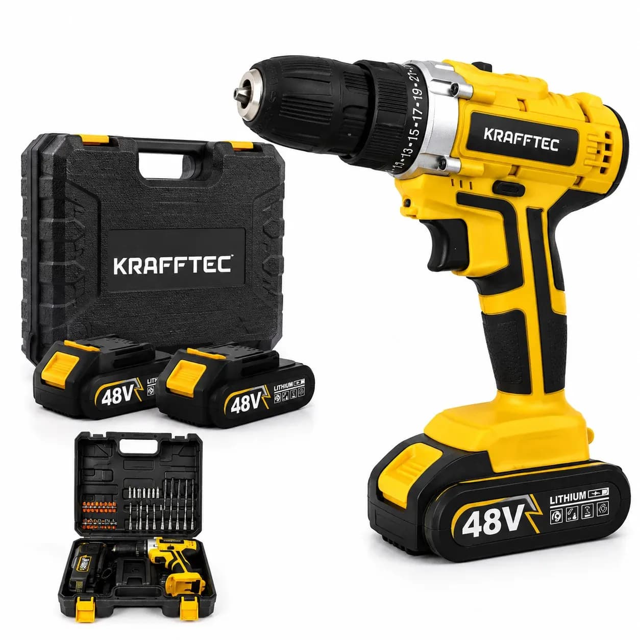 Акумуляторний шуруповерт KRAFFTEC 48V 6Ah • Шуруповерт KRAFFTEC 48V 6Ah для складання меблів, монтажу кріплення та ремонтних робіт - зображення 1