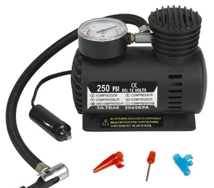 Автомобільний насос - компресор Air compressor DC-12V ∙ Портативний міні-насос в авто - зображення 1