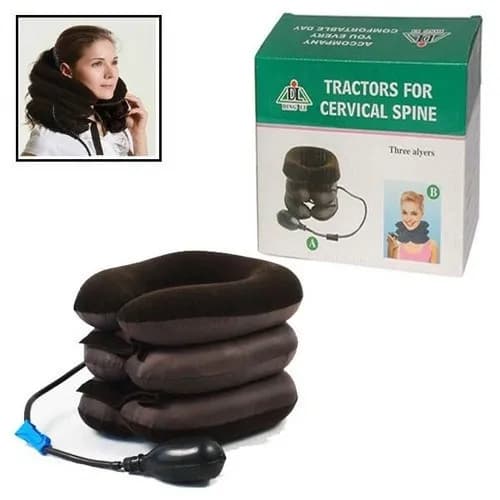 Масажер - комір для шиї Tractors for cervical spine ∙ Лікувальний надувний комір для розвантаження та масажу шиї - зображення 1