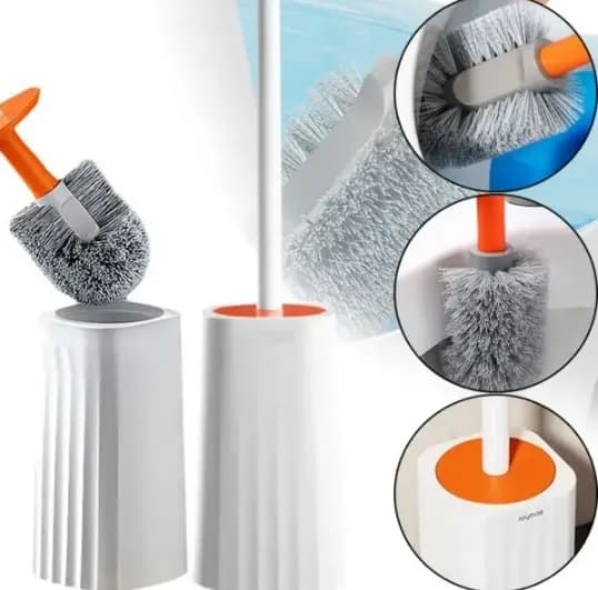 Туалетний йоржик Toilet brush з вигнутою щіткою для важкодоступних місць · Щітка чистяча для унітазу - зображення 1