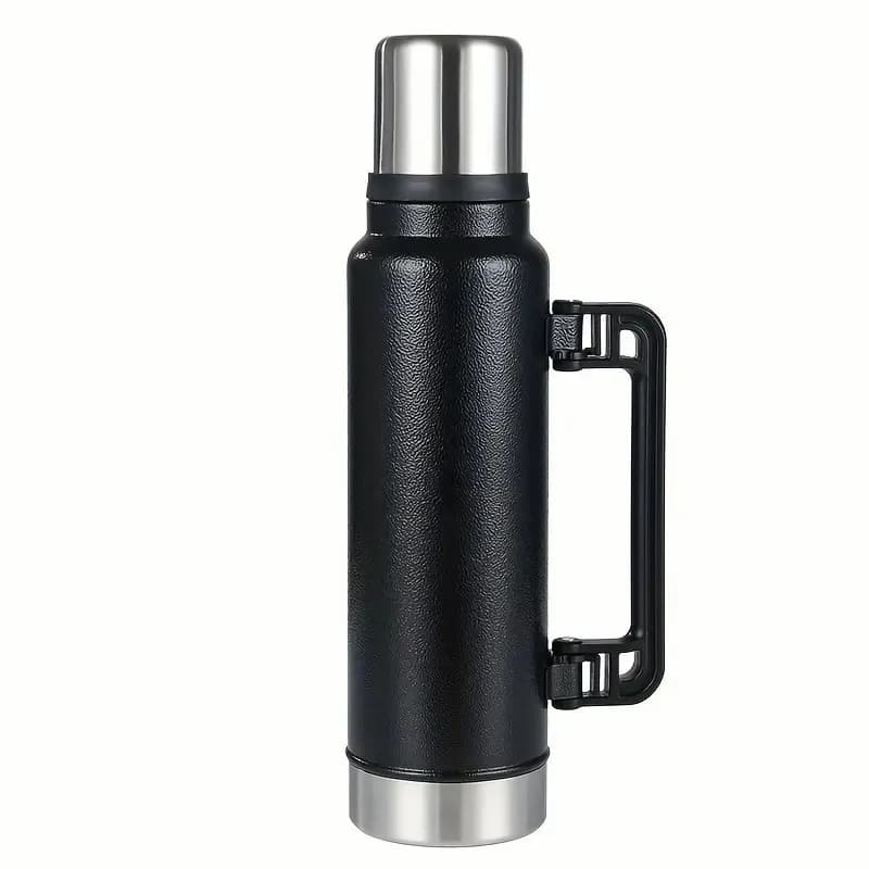 Кружка-термос Vacuum flask 970, 1400 мл · Термос nуристичний з чашкою з нержавіючої сталі - зображення 1