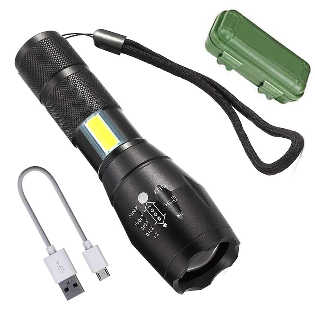 Ліхтар ручний BAILONG BL-29-T6 USB MICRO CHARGE ∙ Тактичний водонепроникний ліхтар BAILONG BL-29-T6 - зображення 1