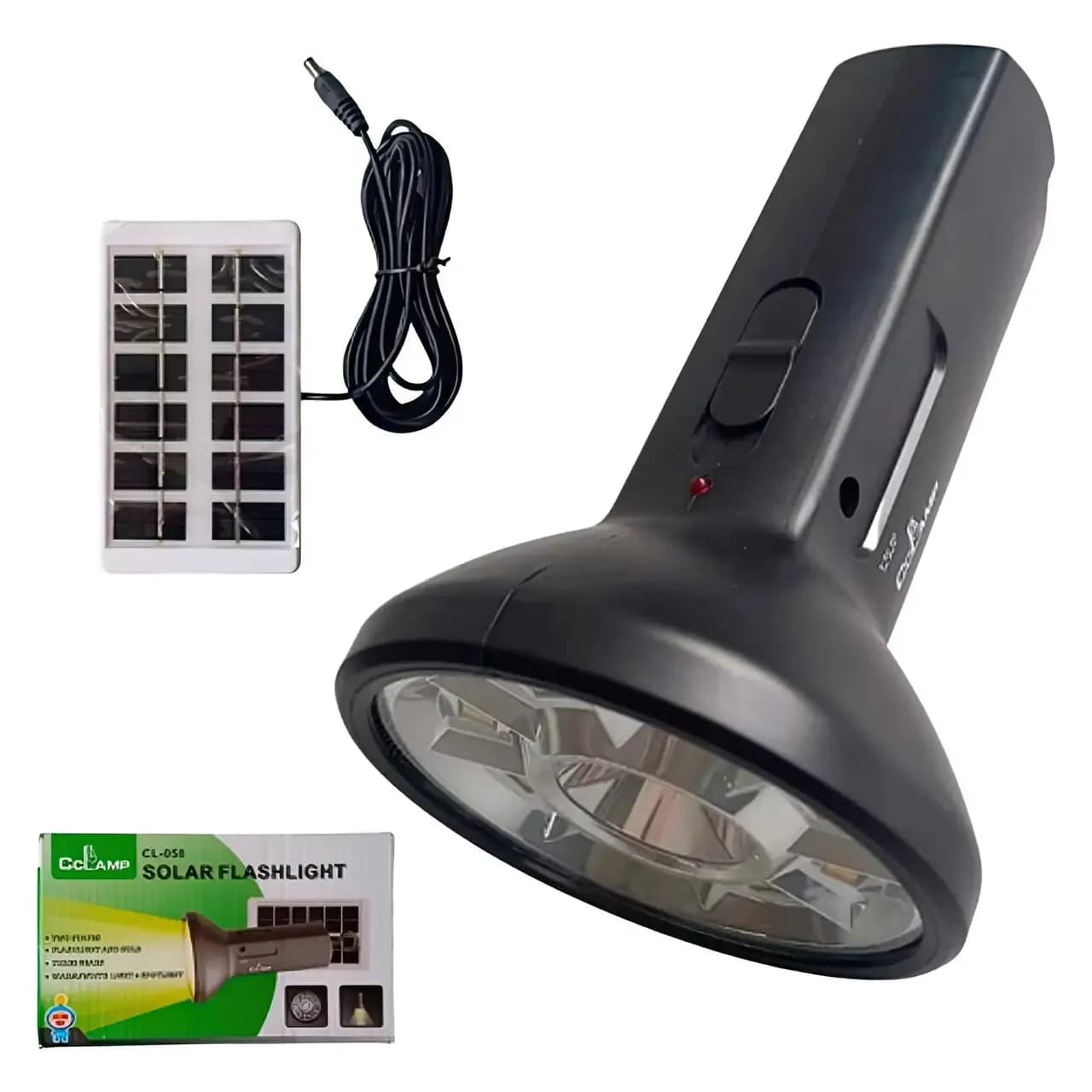LED світильник на сонячній батареї Solar flashlight CL-058 ∙ Ліхтар Solar flashlight CL-058 - зображення 1