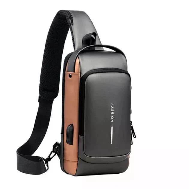 Нагрудна сумка Backpac XL-1514100 чорно-сіра маленька - зображення 1